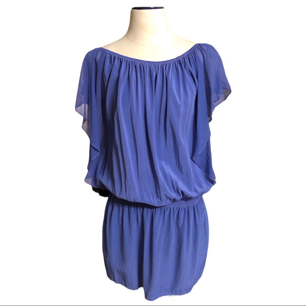 GYPSY 05 Amethyst Silk Sleeveless Off The Shoulder Dress Size Medium